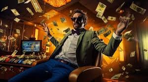 Ilustrasi permainan slot online dengan tema futuristik
